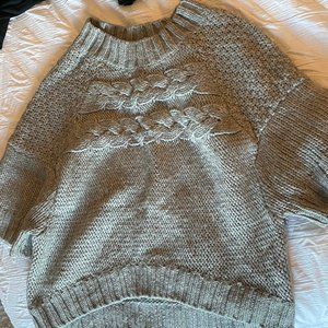 Grey Short Sleeved Knit